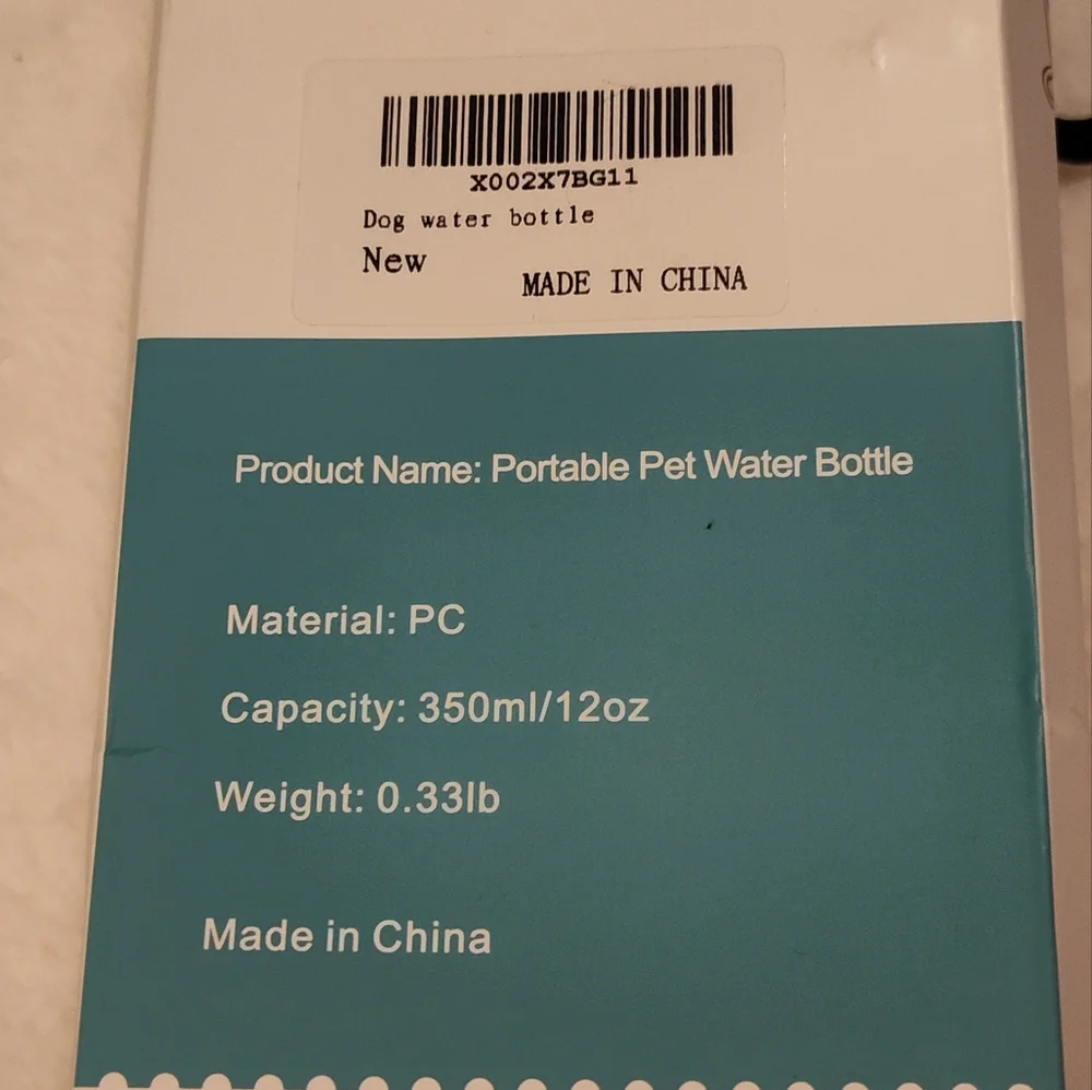 NEW! Portable Dog Water Bottle/Bowl